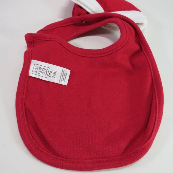 Baby my first Christmas bib and Santa hat Cotton Embroidered - Picture 3 of 9